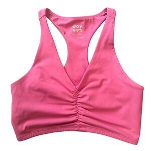 JoyLab Cinched Front Racerback Sports Bra Pink Work Out Women's Size S Small